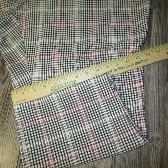 Lane Bryant Capri Pants Plaid Black White Pink WOMENS PLUS SIZE 26 Msre 43x21 - Picture 8 of 9